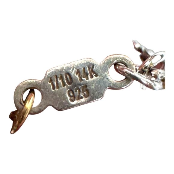 Vintage Midas Turkey 1/10 14K Gold Over Sterling Cross Coin Pendant Necklace 16" - Picture 4 of 10